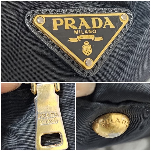 Authentic PRADA Tessuto Two-Way Boston Bag Black - Picture 11 of 13